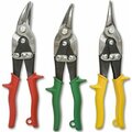 Wiss 9-3/4" Compound Action Straight Cut Snip, Yellow Handle, Straight and Slight Left & Right Curves M3R